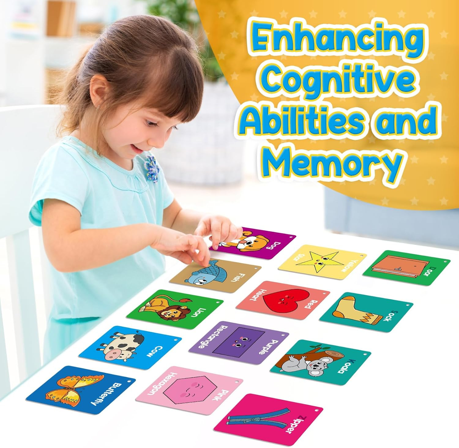 Toddler Flash Cards Baby Cognitive Flashcards for Kids, Learning Alphabet, Numbe