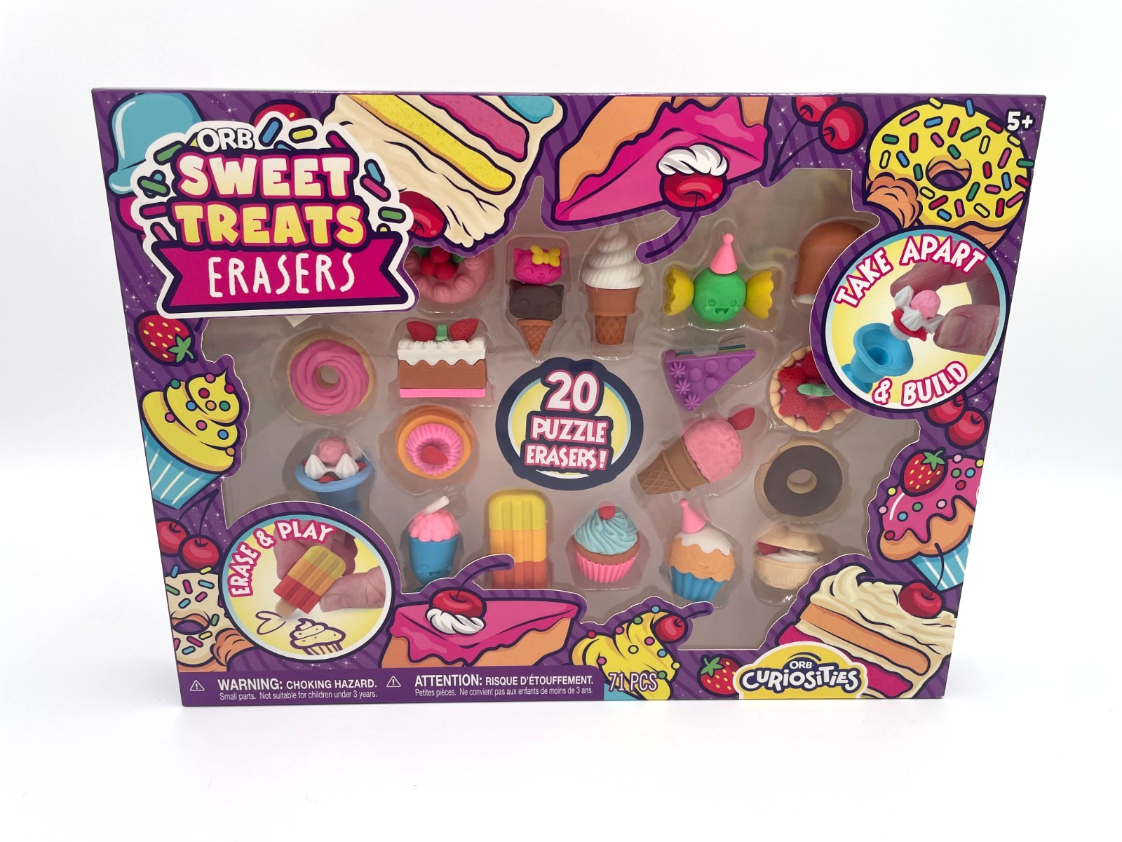 ORB Puzzle Erasers Gift Set Sweet Treats or Ocean Friends You Choose New