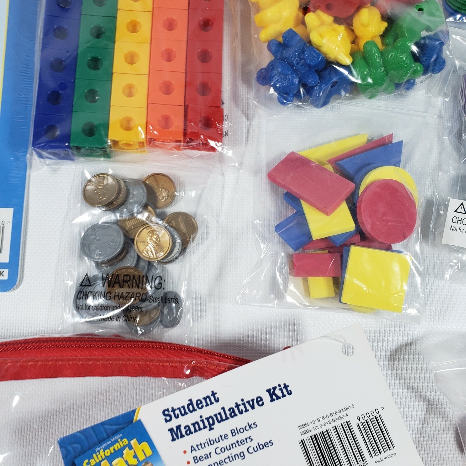 KINDERGARTEN STUDENT MATH MANIPULATIVE KIT AND WORKMATS EDUCATIONAL LEARNING AID