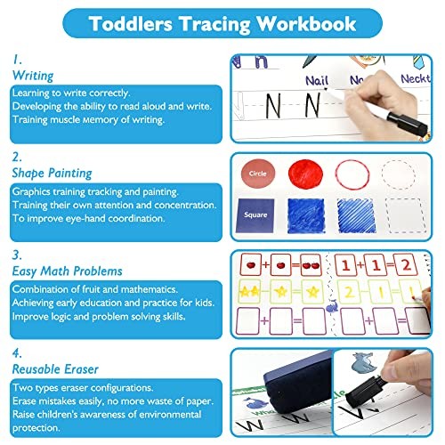 Handwriting Practice Book for kids, Toddlers Preschool Learning 40 Pages