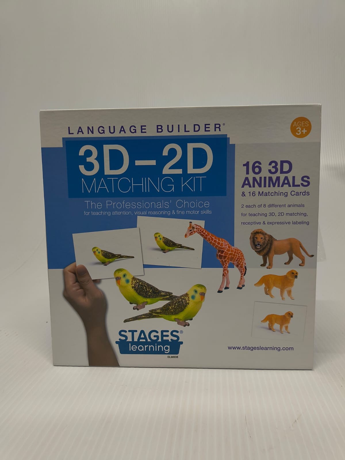 New Stages Learning Language Builder: 16 3D Animals & 16 Matching Cards