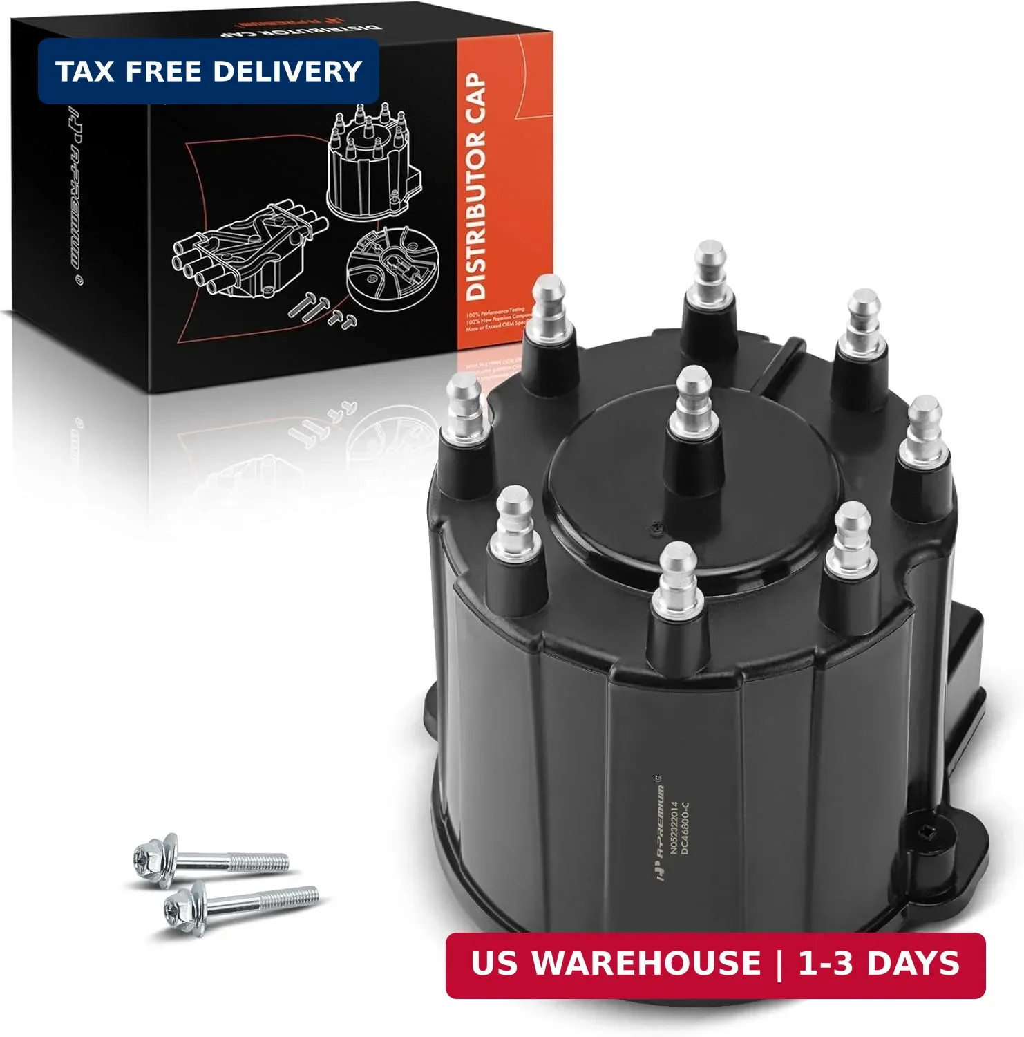 A-Premium Ignition Distributor Cap Compatible with GMC, Chevy & Cadillac