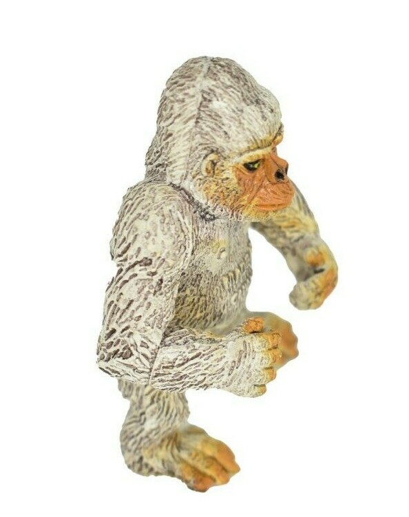 Gorilla, White, Plastic Toy Animal, Kids Gift, Realistic, Educational 2.75″ F392
