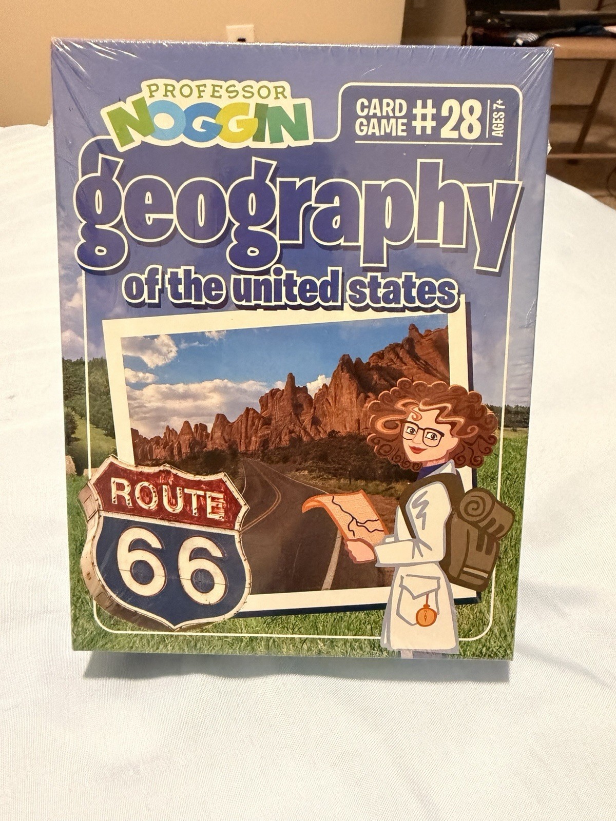 PROFESSOR NOGGIN GEOGRAPHY of the UNITED STATES Card Game #28 100% COMPLETE 2019