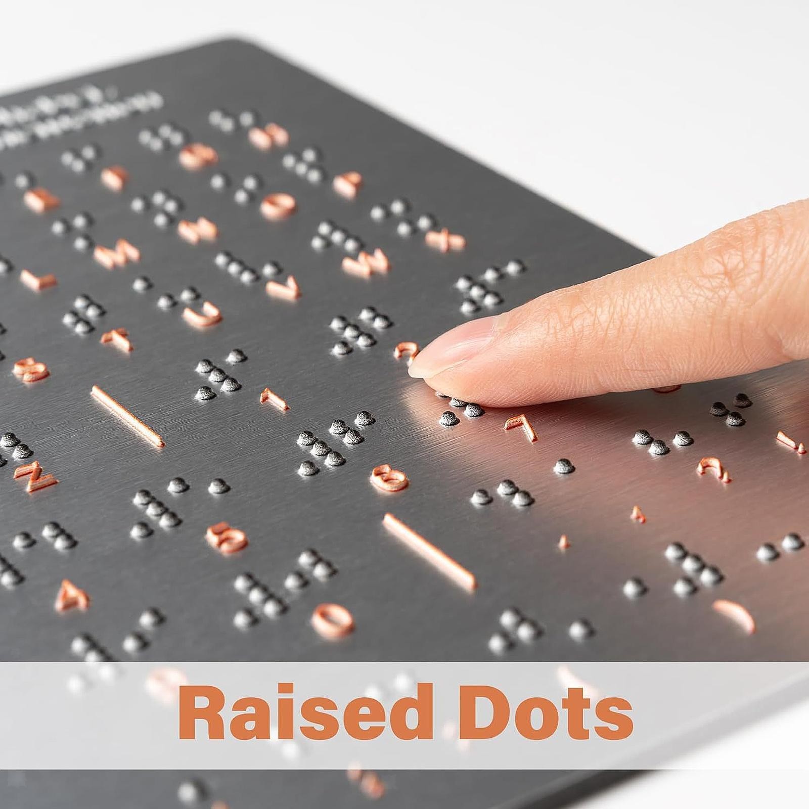 Braille Alphabet Board Portable Learn Braille Numbers Lightweight Punctuation
