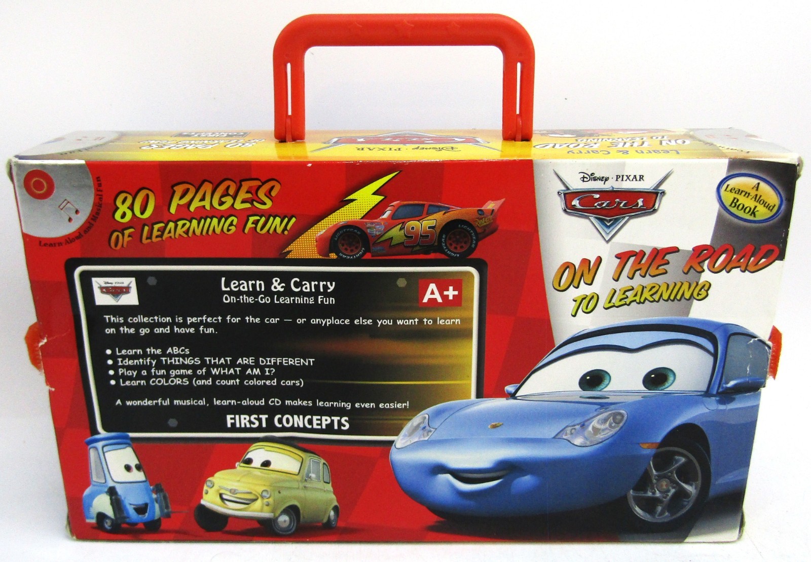 Disney Pixar Cars On the Road to Learning 4 book Learn & Carry Pack Audio