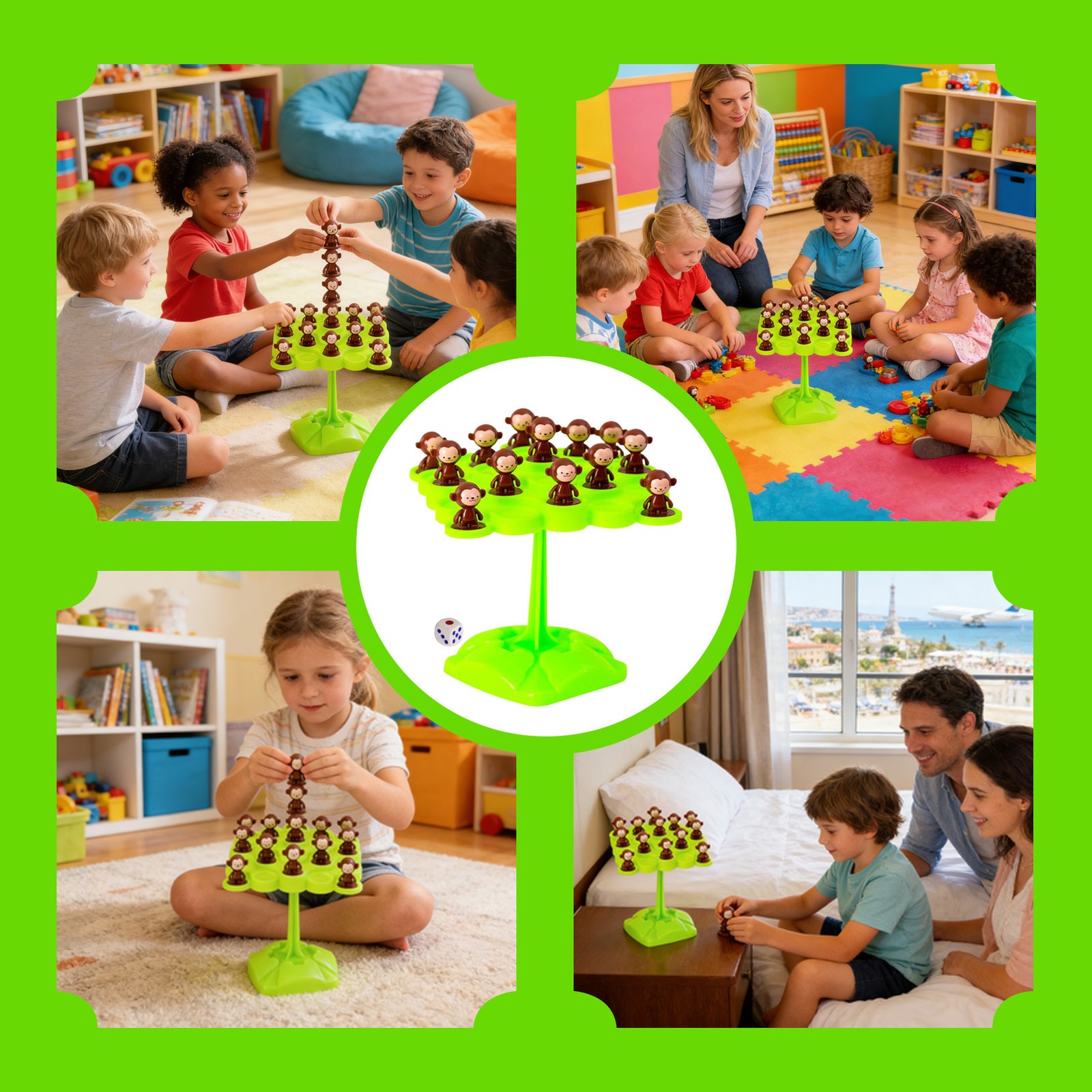 Monkey Balance Game Interactive Stacking Toys Focus Training Game For Kids