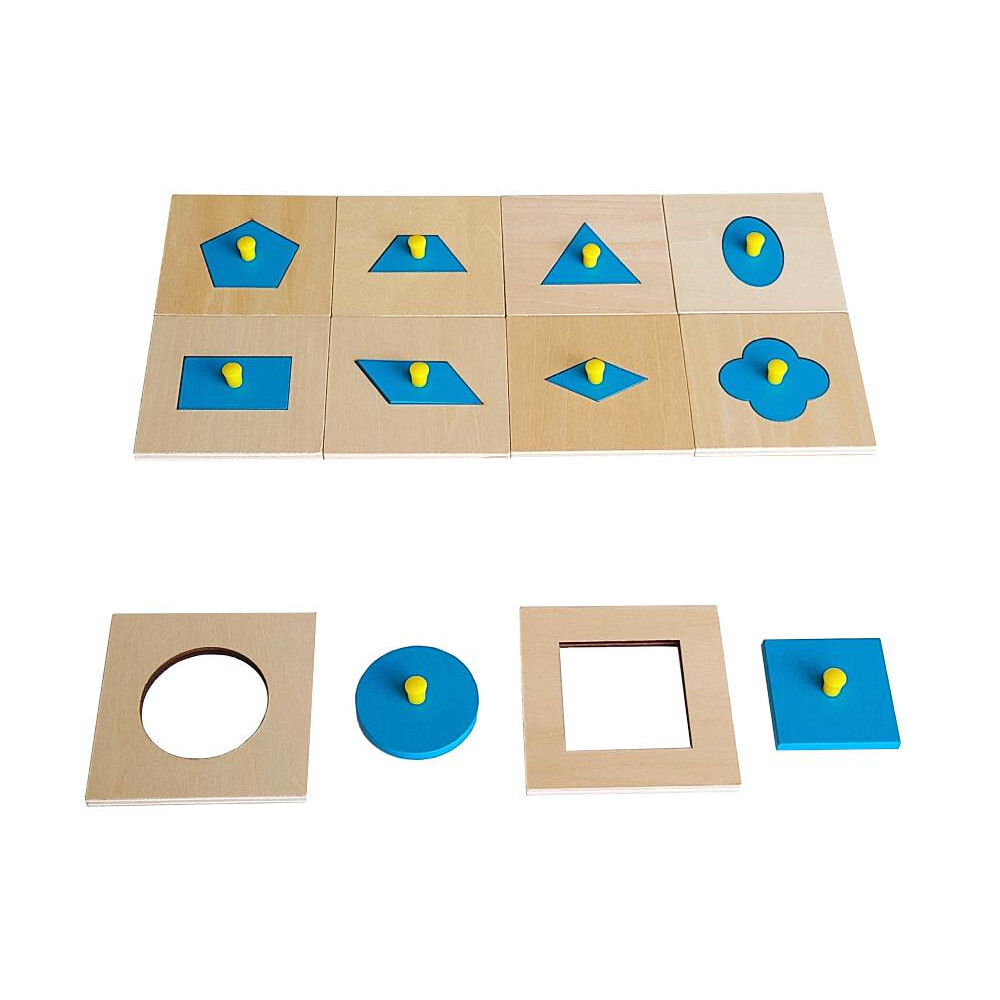 10 Geometric Insets with Frame – IFIT MONTESSORI SENSORIAL MATERIAL