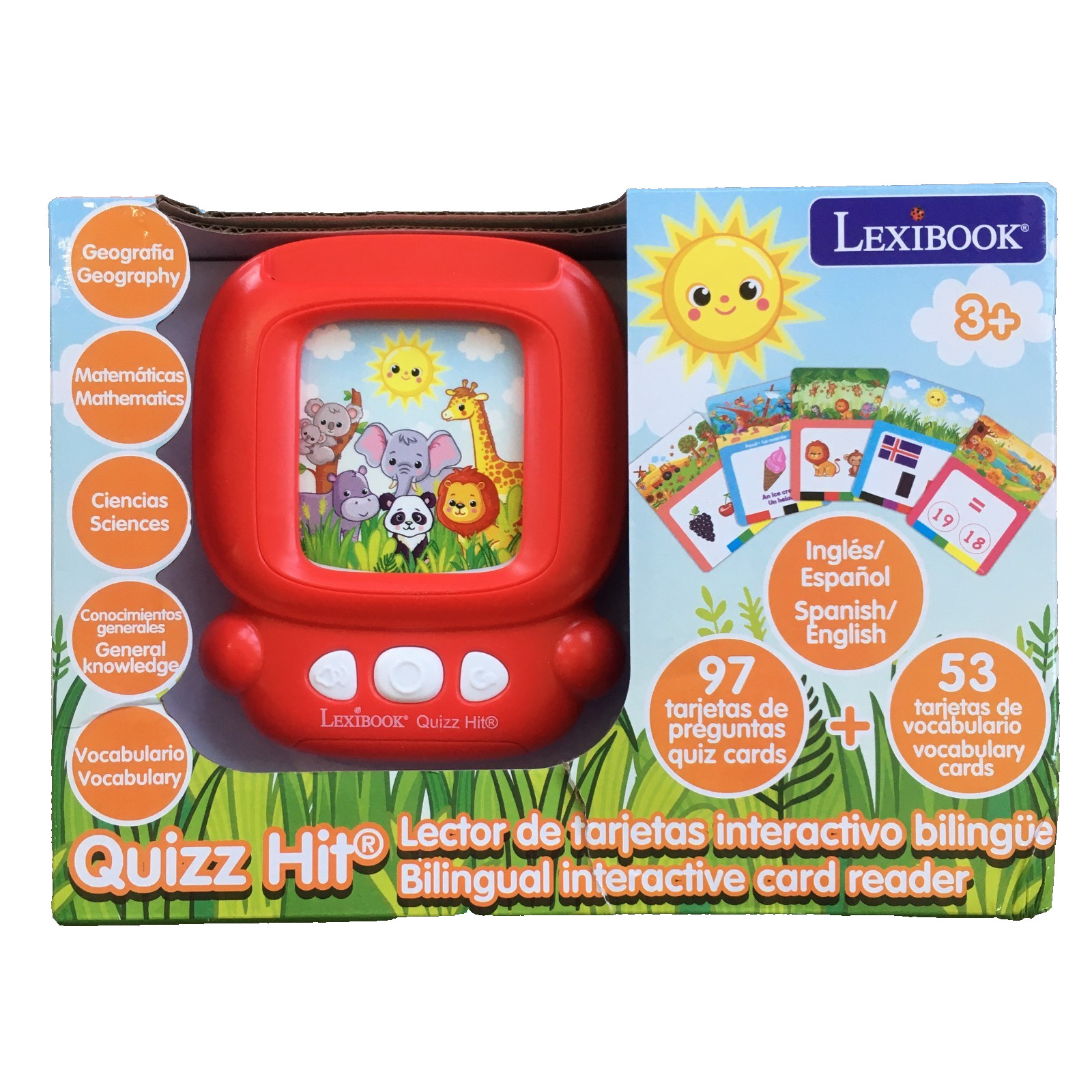 Lexibook Spanish English Quizz Hit Learning Bilingual Card Reader Game