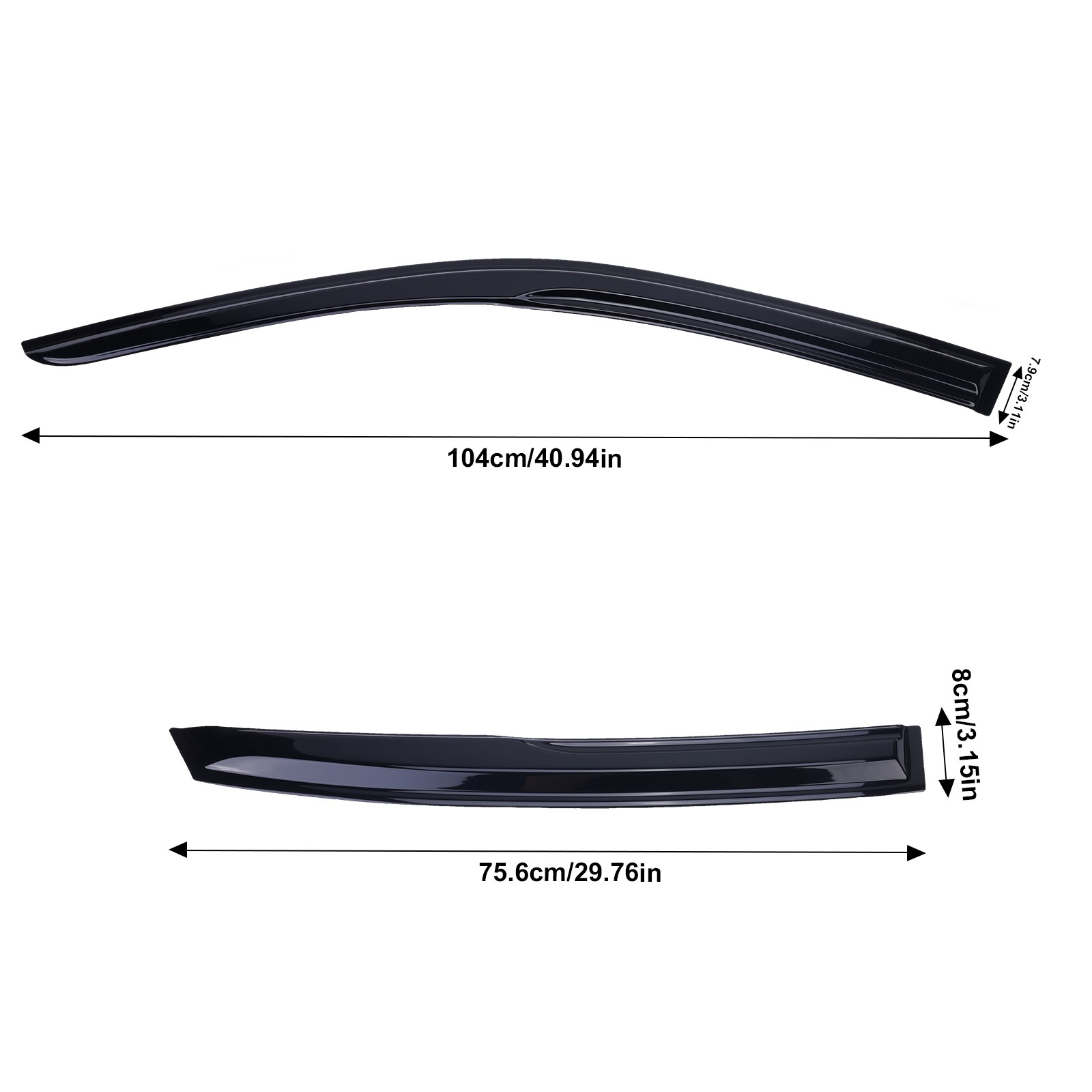Mugen Style Window Visor For 22-25 Honda Civic Sedan Rain Guard Vent Deflector
