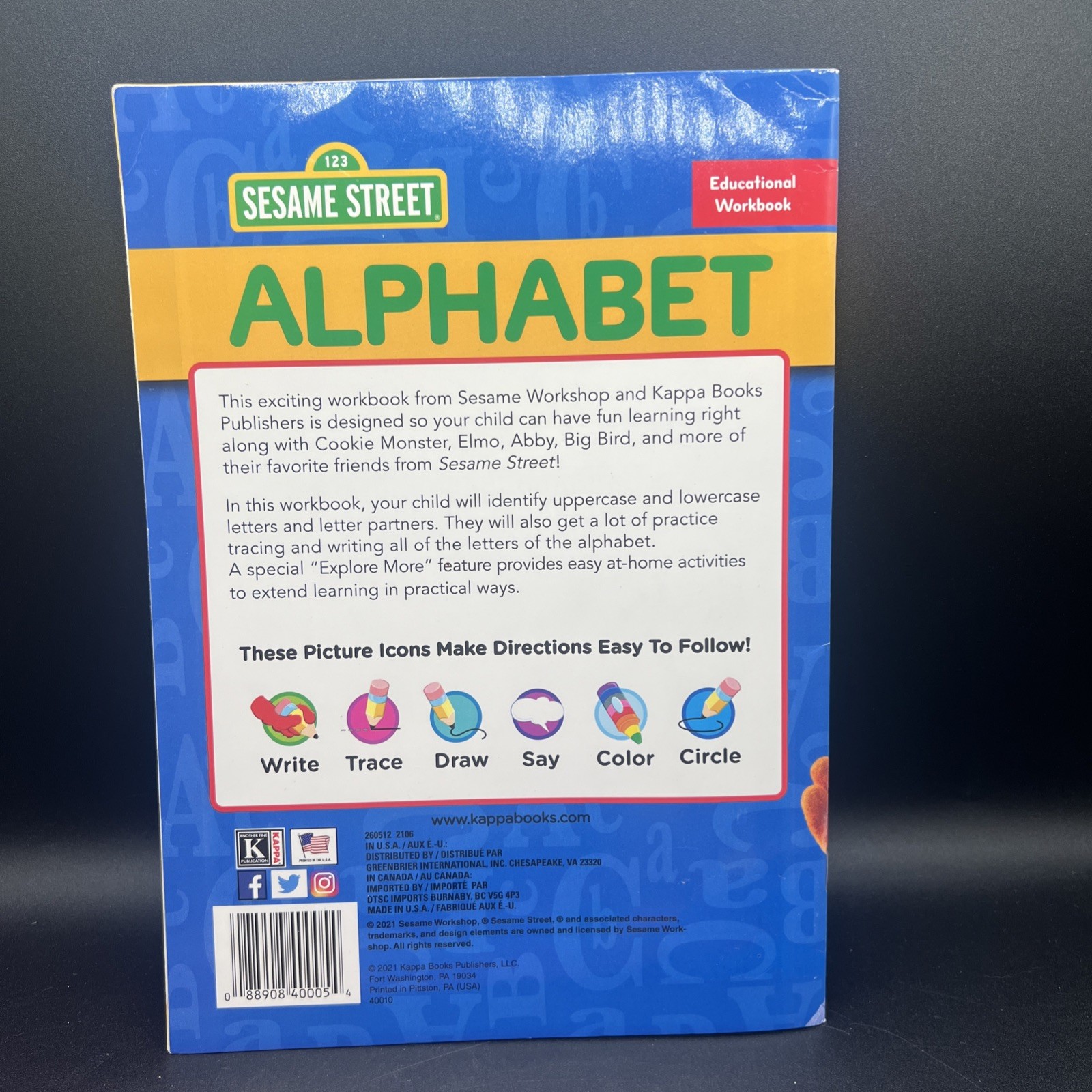 Set of 2 Vintage Sesame Street Number & Alphabet Flash Cards, 2 Workbooks & Toy