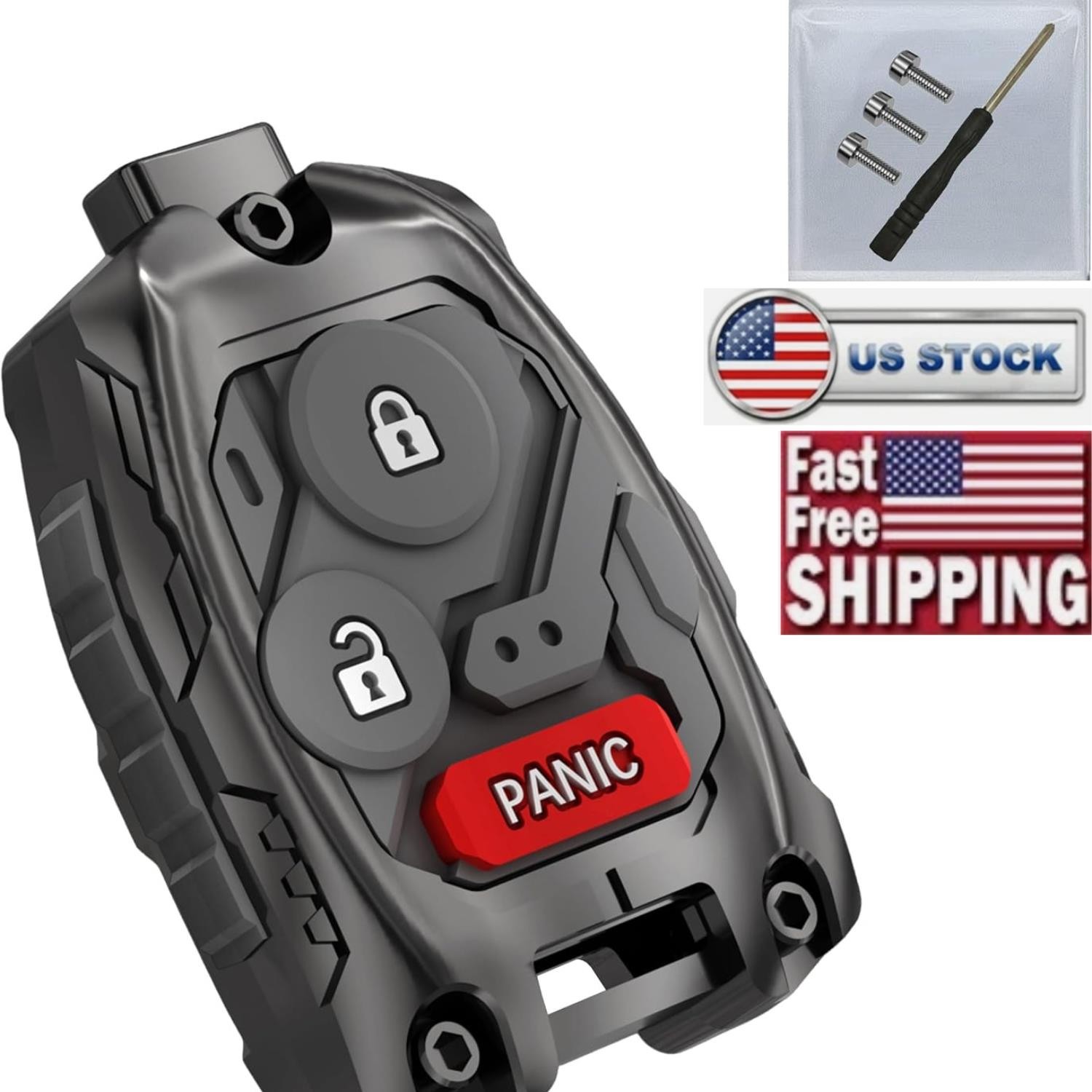 Honda Key Fob Cover 3 Button Zinc Alloy Shell Case Accord Civic CRV Pilot