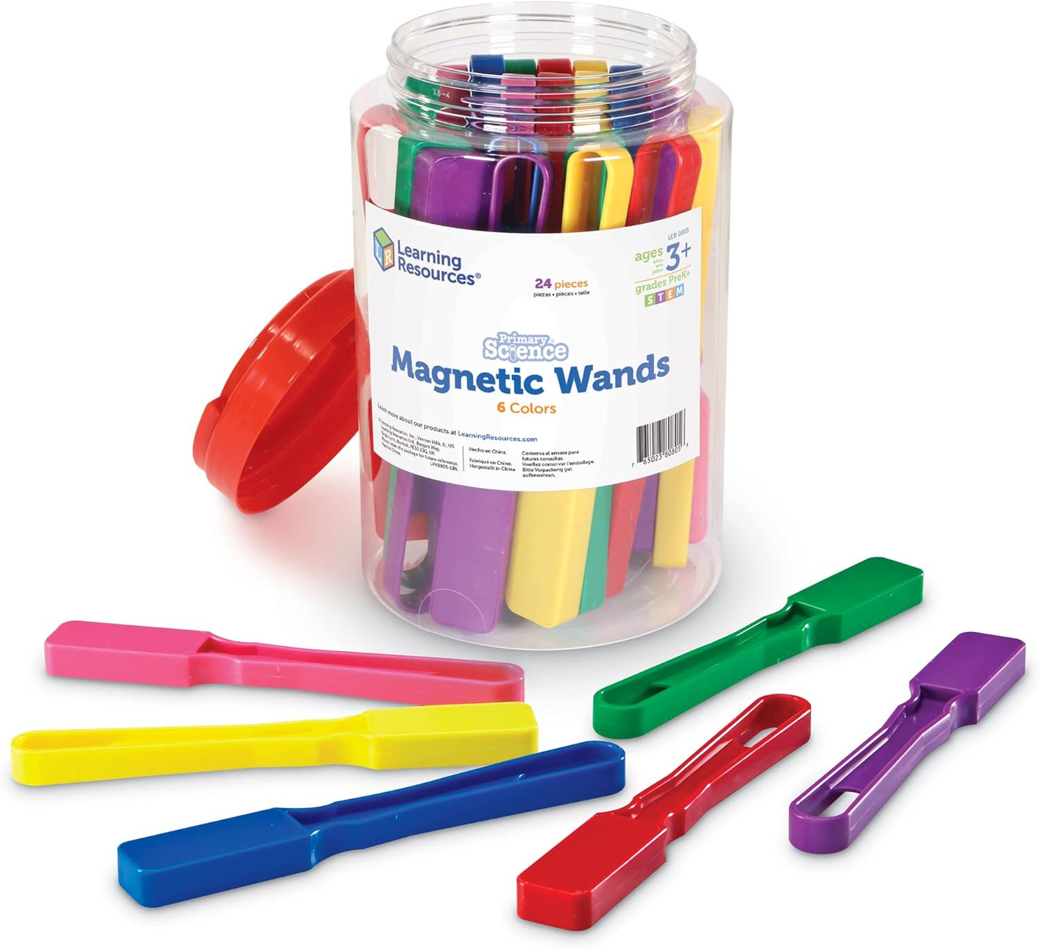 Magnetic Wands, Science Exploration, Observation Skills, Set of 24, Ages 5+