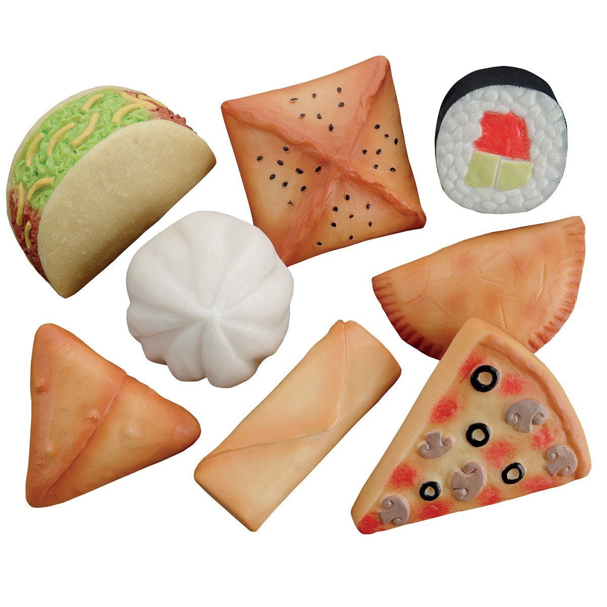 Yellow Door Sensory Play Stones Foods of The World – Set of 8