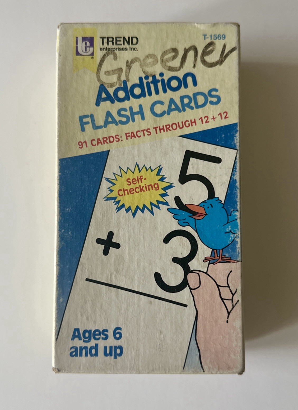 Vintage 1985 ADDITION CARDS Ages 6 and Up Flash Cards by Trend Enterprises T-156