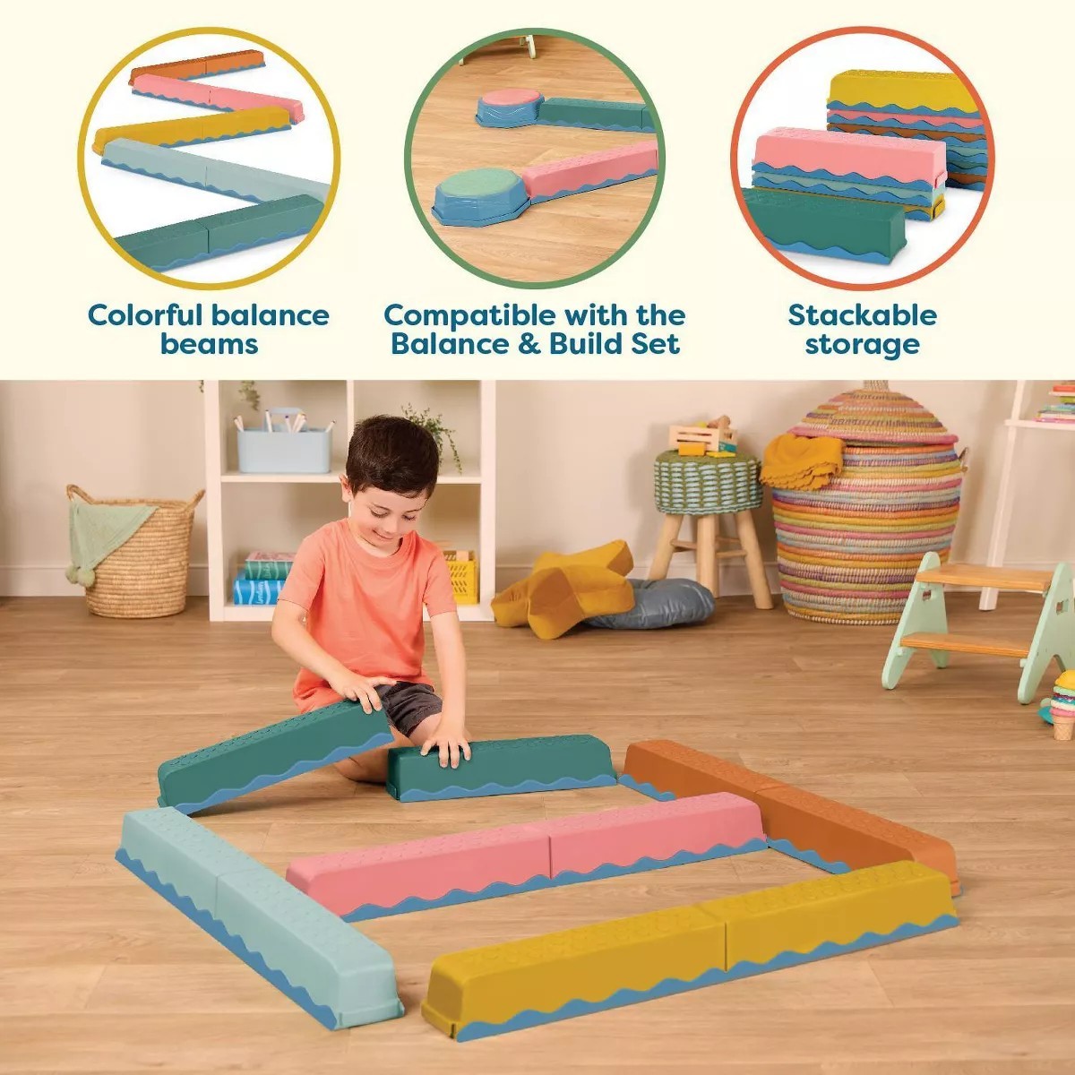 B. toys Balance & Hop Beams Balance & Build Add-on Set