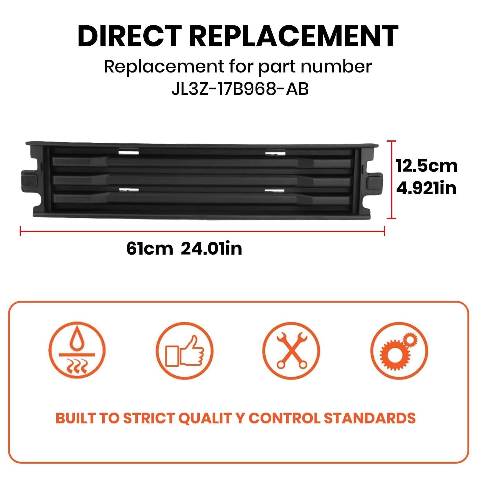 Front Bumper Trim Compatible with Ford F150 2018 2019 2020 xlt Middle Front B…