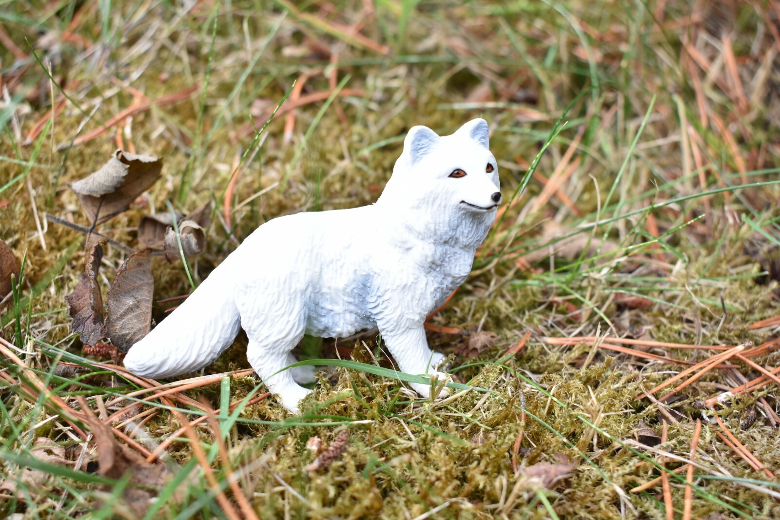 Fox, Arctic, White, Very Nice Plastic Animal, Toy, Kids, Realistic 3.5″ F3373