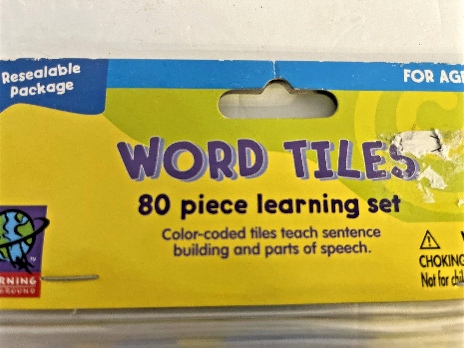 Word Tiles 80-Piece Learning Sentences and Parts of Speech Multi Colors NEW