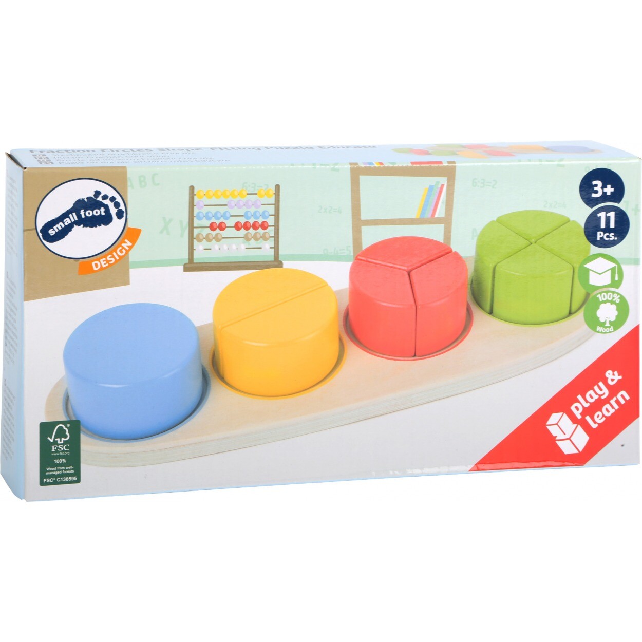 SmallFoot – Educational Fraction Inset Puzzle – 11102