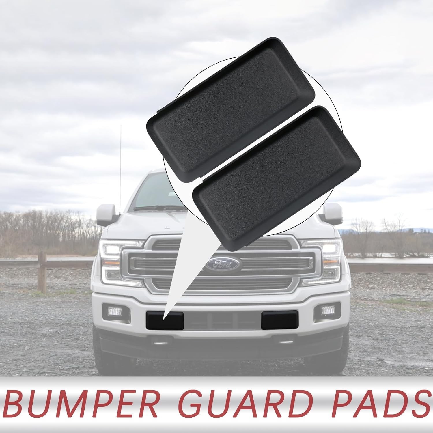 JL3Z-17E810-AB Front Lower Grille Trim 18-20 F-150 Pair