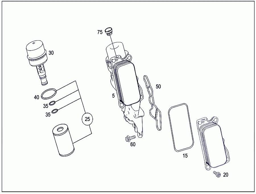 2721800510 Oil Filter Housing Assembly Replacement 2003-2018 For Mercedes-Benz