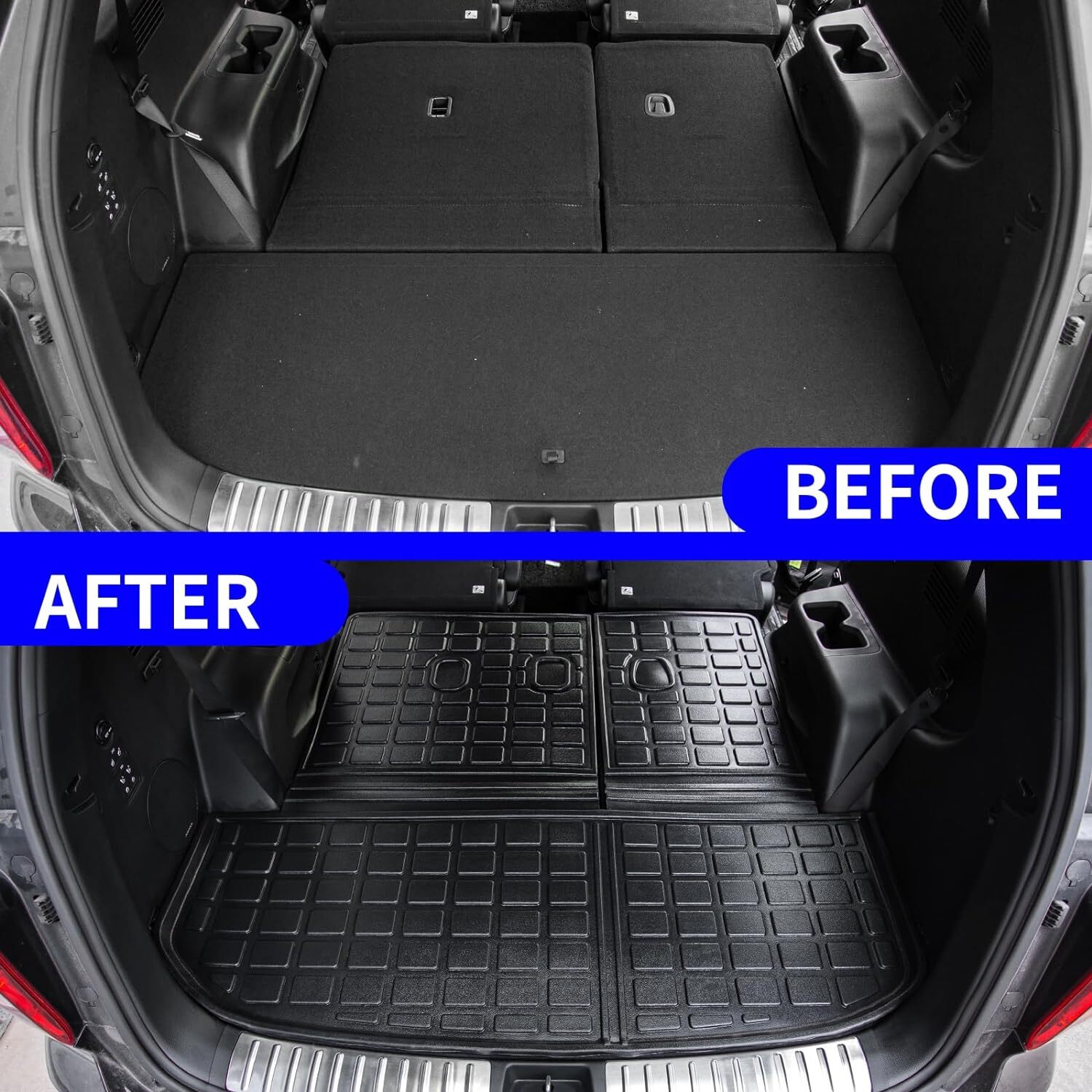 Trunk Mat with Backrest Mat+Floor Mats Rongtaod Floor Mats Compatible with