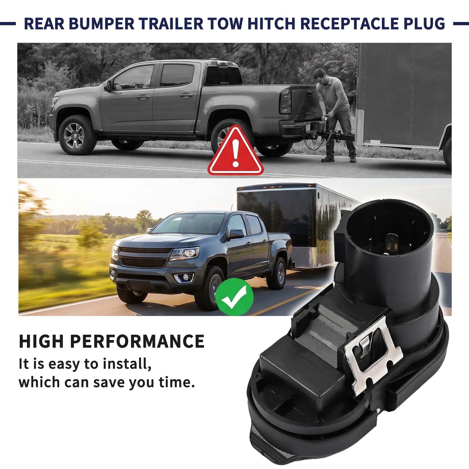 23404450 Trailer Brake Harness Towing 7-Pin Round / 4-Pin Flat Plug Connector…