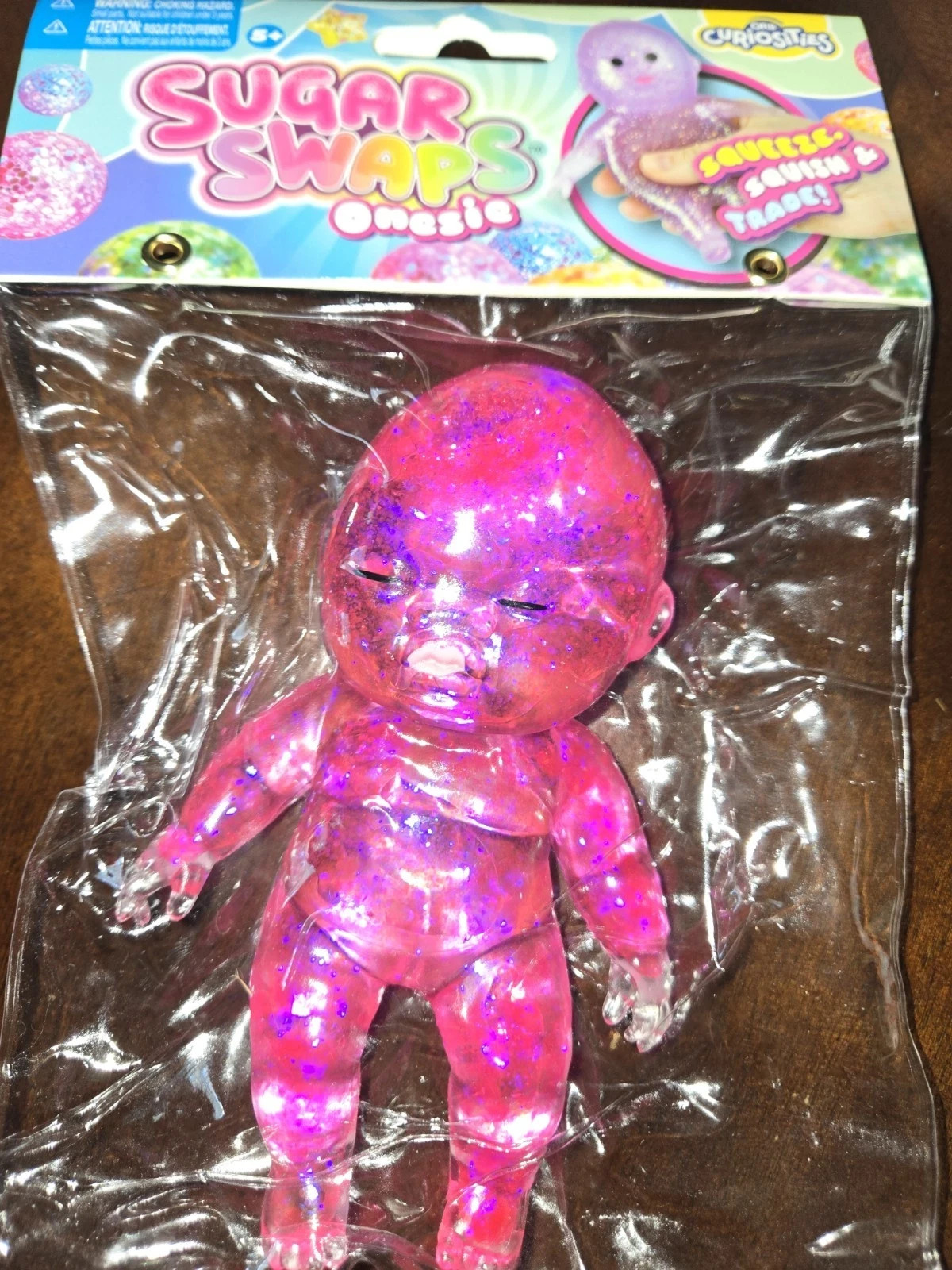 Sugar Swaps Baby Squishy Glitter Squeeze Toy 5” NEW Blue Orb USA Five Below-Hot