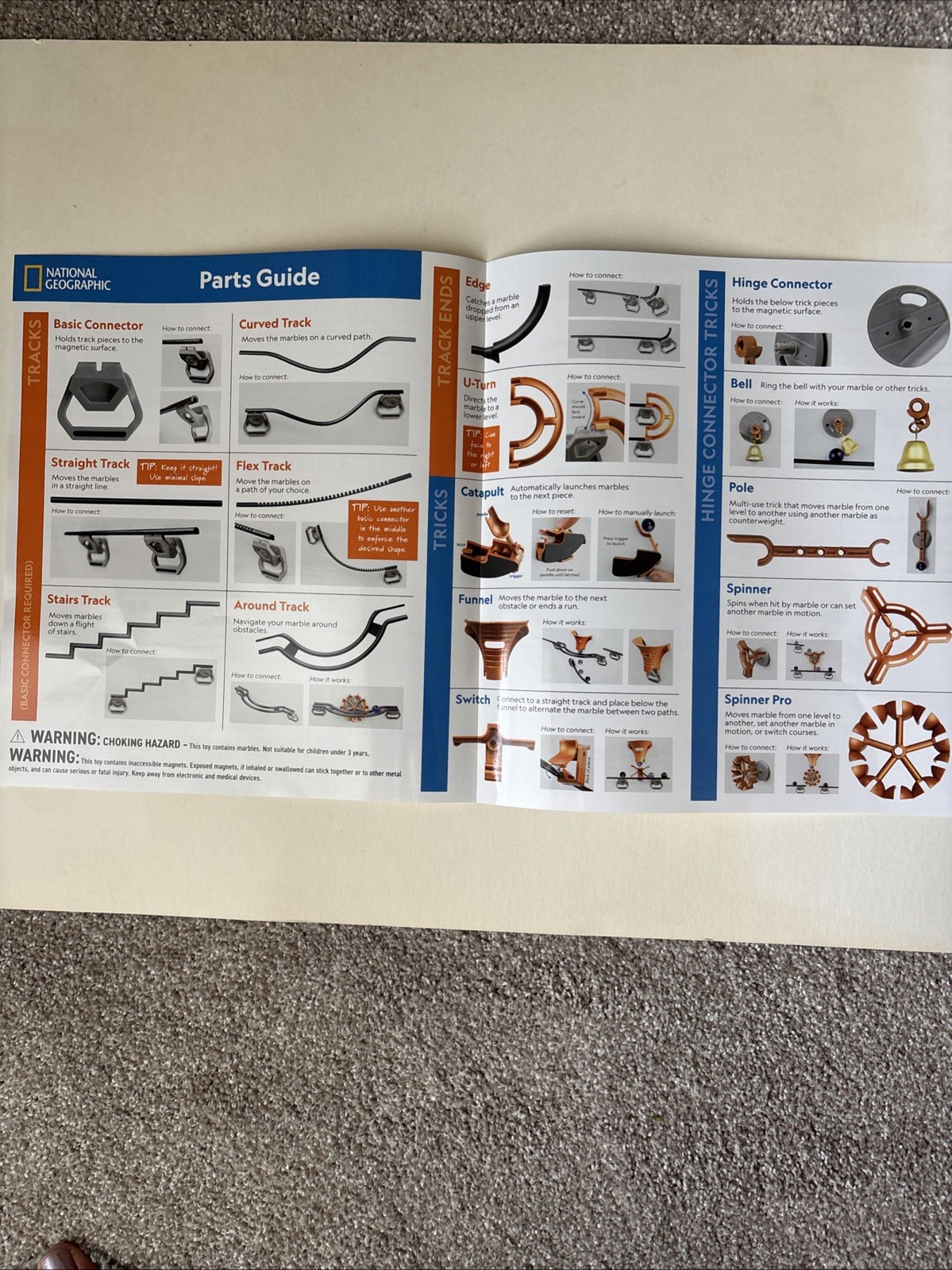 National Geographic Marble Run Puzzle Game Educational Stem – Incomplete