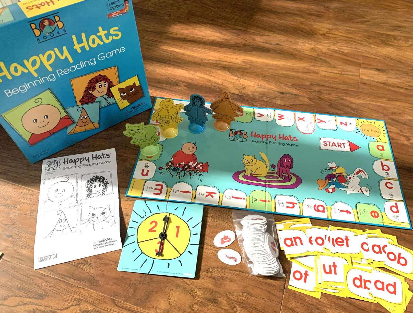 Bob Books Happy Hats Beginning Reading Game Briarpatch+Bob Books Set 1-12 Books