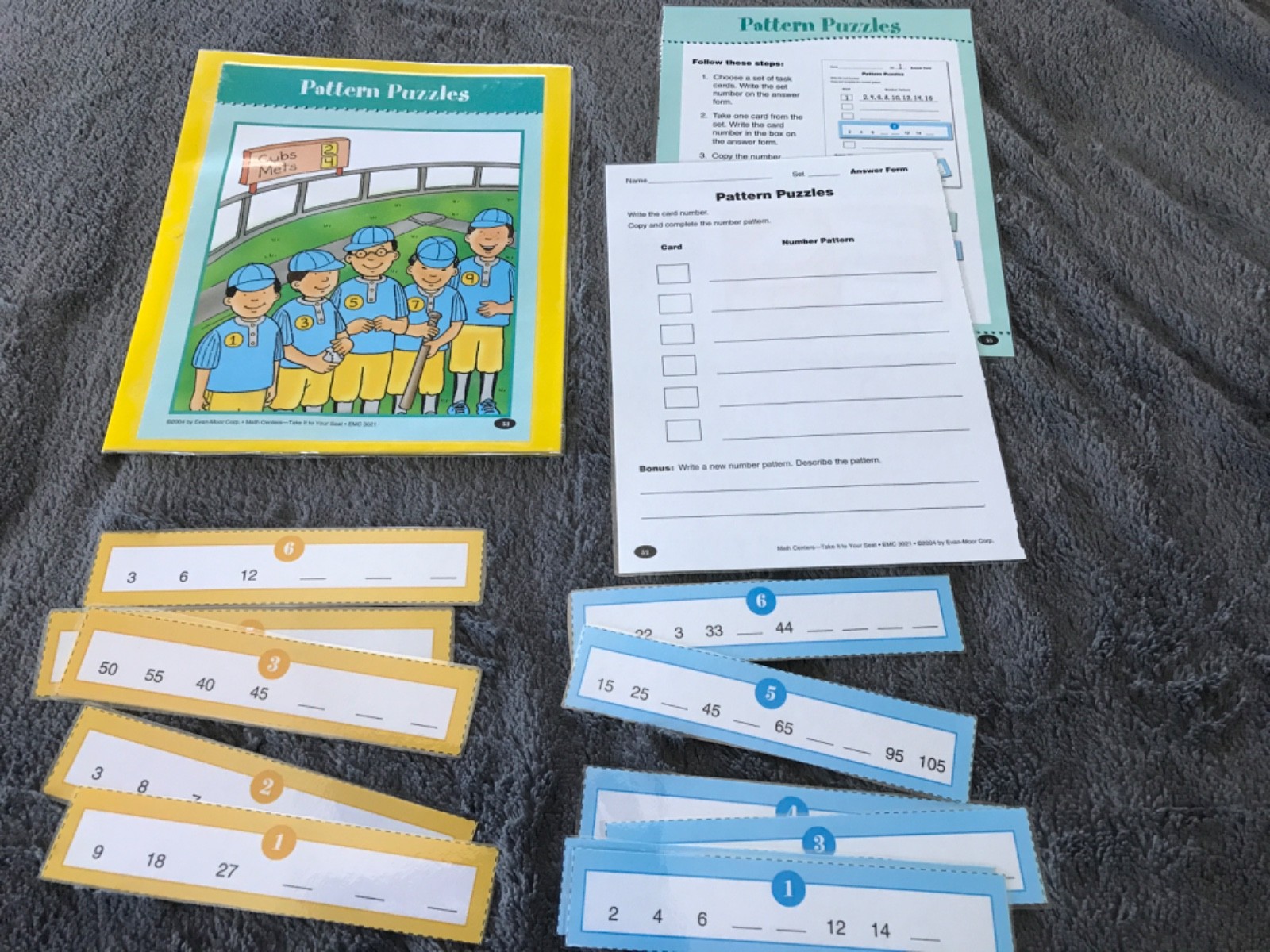 Pattern Puzzles! Counting by patterns Grade 2-3 math file folder game teacher