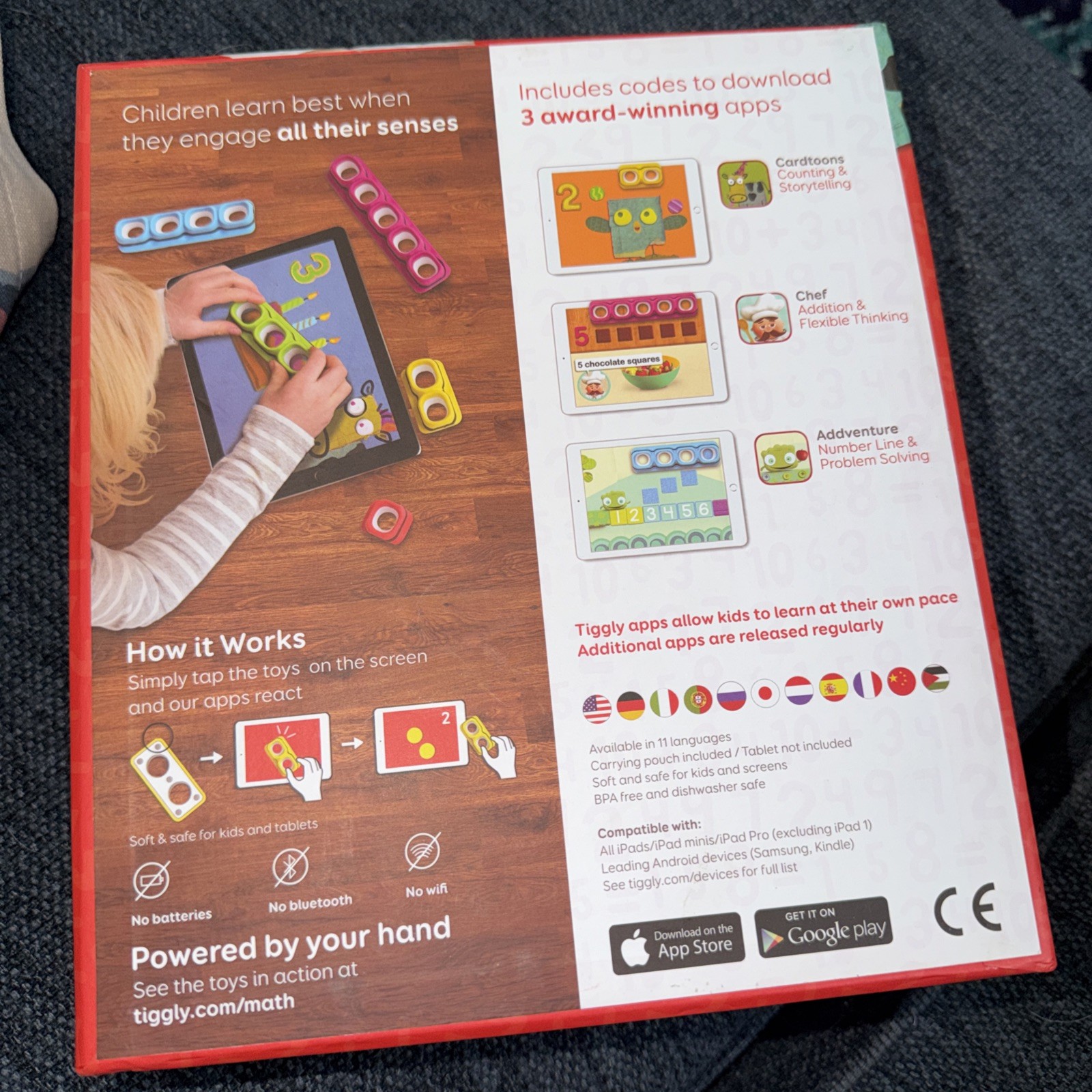 Tiggly Math Kids Tablet Math Learning Toys For 3-7 Year Olds