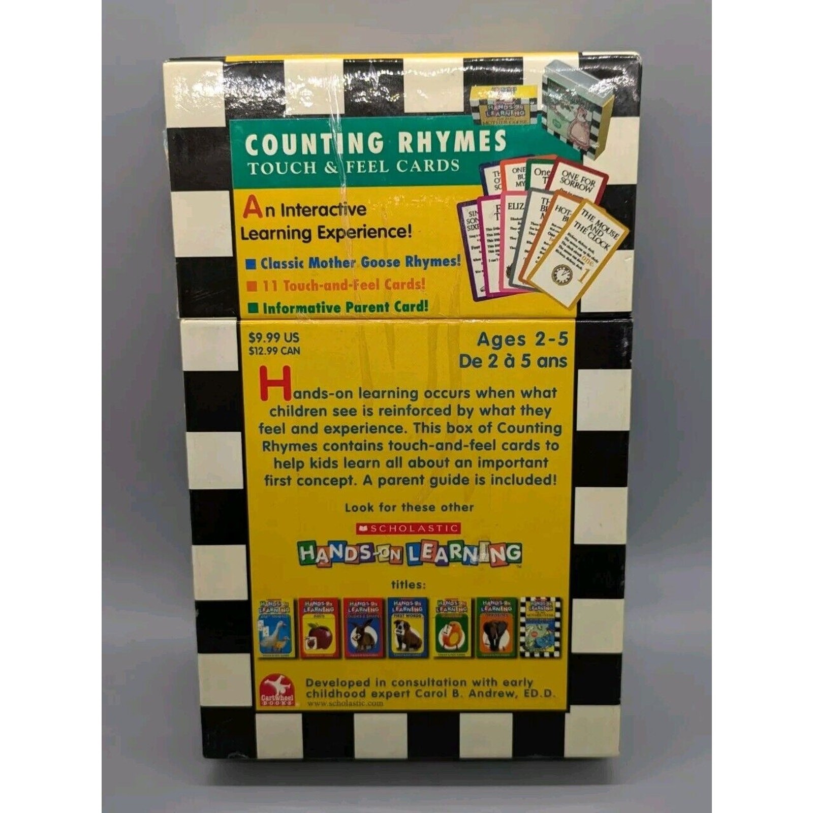 Scholastic Hands On Learning Mother Goose Counting Rhyme Cards Sensory 2-5y