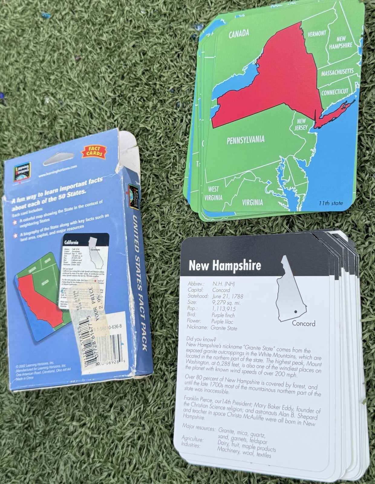 United States Fact Pack 50 Cards Complete Set Learning Horizons 2000