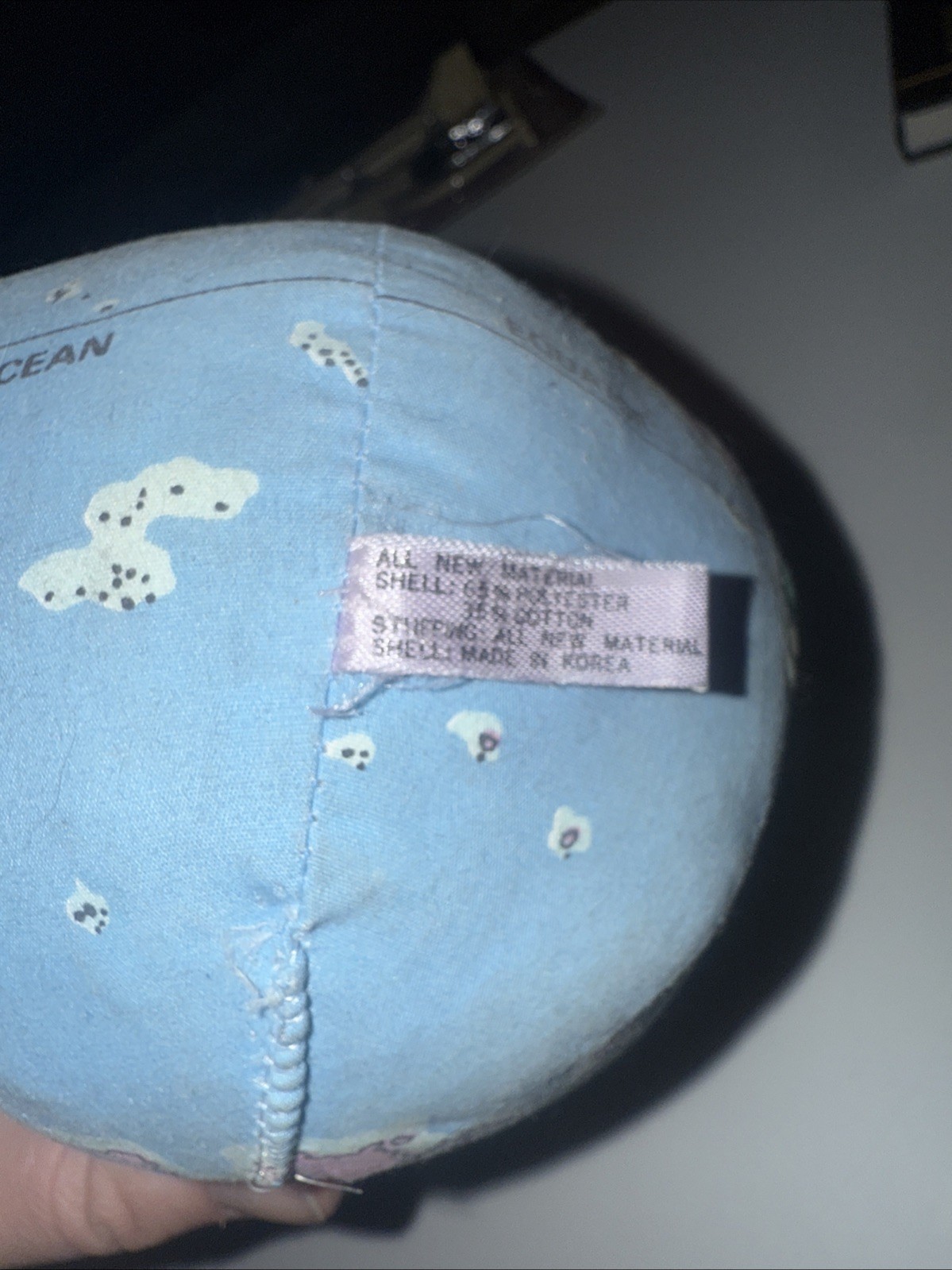 1983 Hugg-A-Planet Earth*Plush Globe w/ Soviet Union