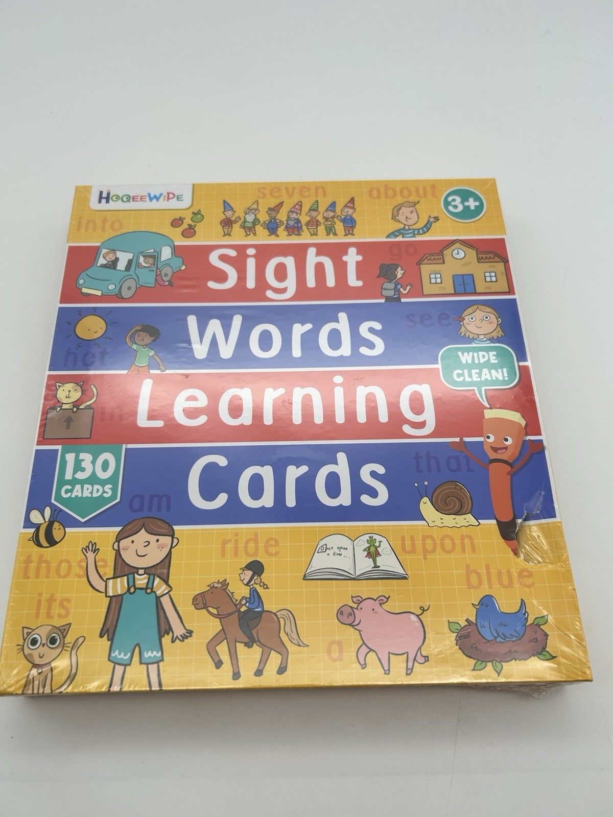 Hoqeewipe Sight Words Learning Cards 130pc Wipe Clean Set Ages 3+ New