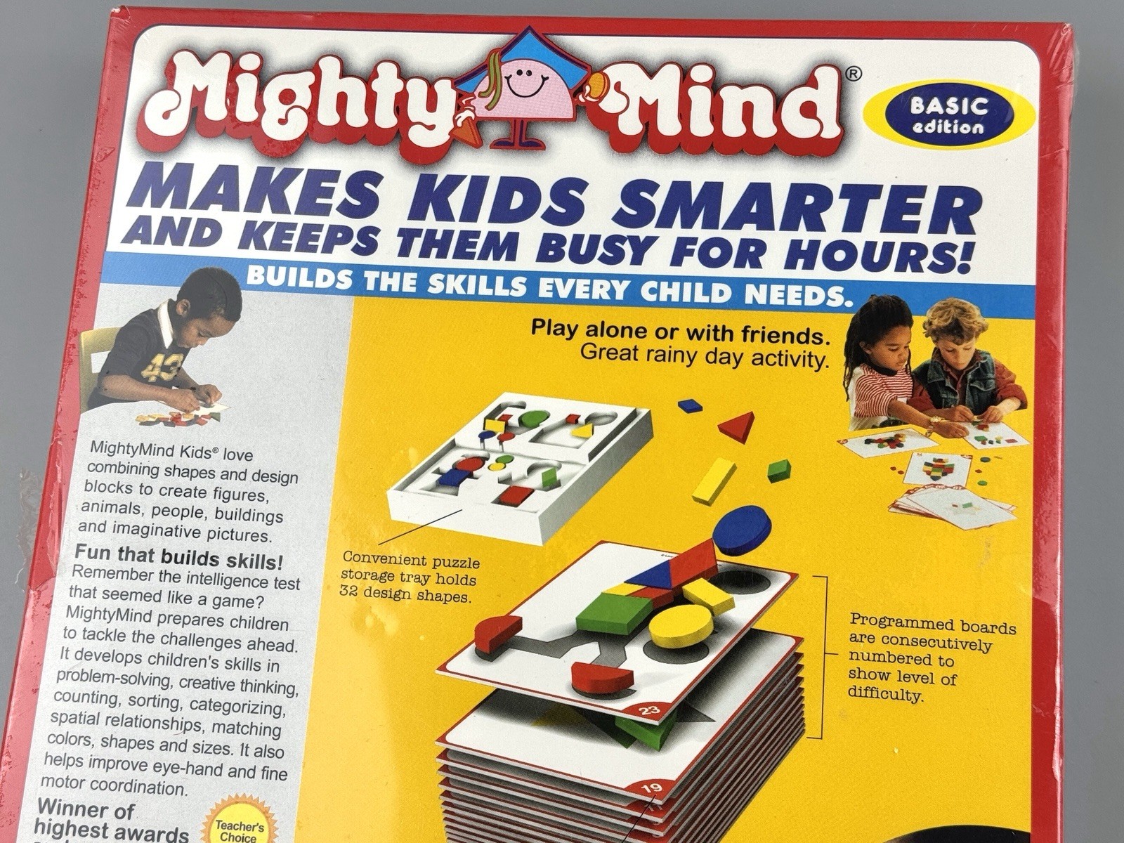 Mighty Mind Puzzle Building Skills Game Makes Kids Smarter – Basic Ed. 1999 NEW