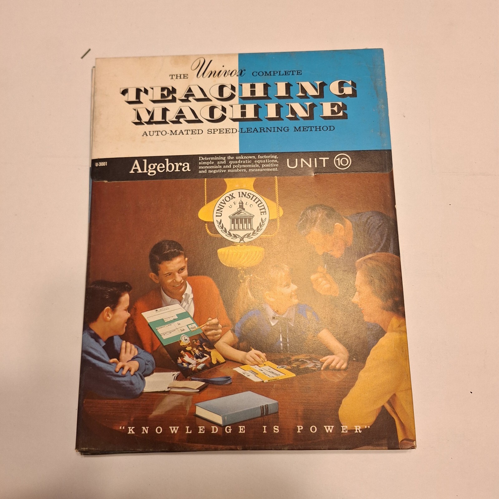 Teaching Machine Universal Univox Automated Algebra Courses 1-12 Vintage Teacher