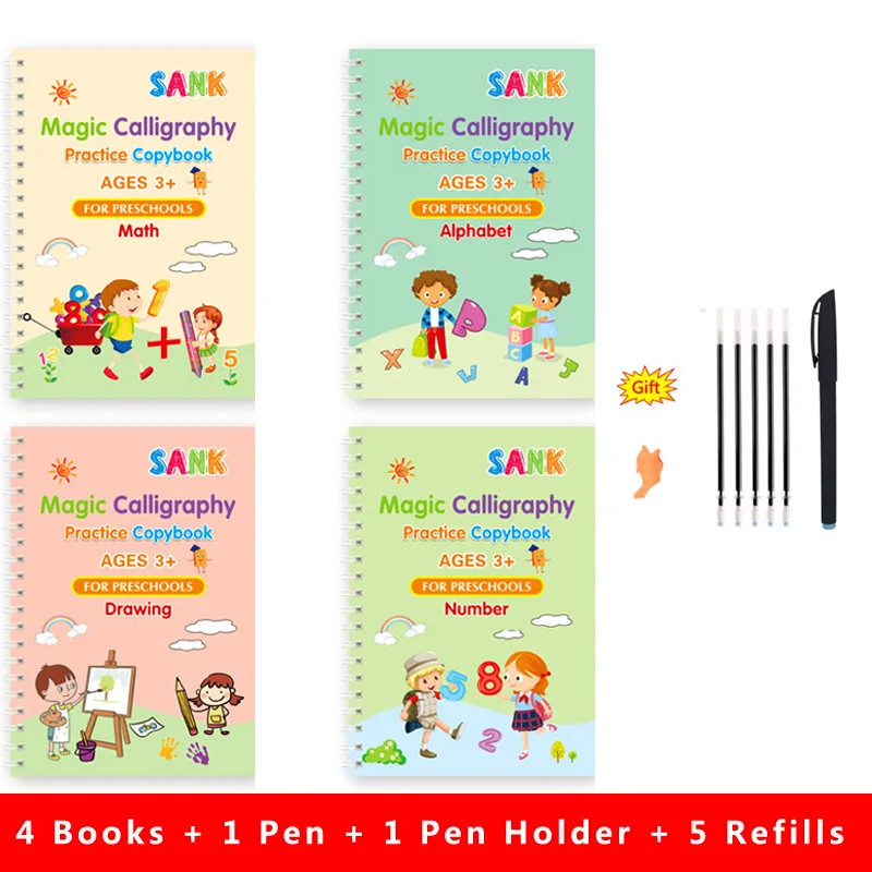 Sank Magic Practice Copybook Pen Preschools Kids Calligraphy English Verison Fre