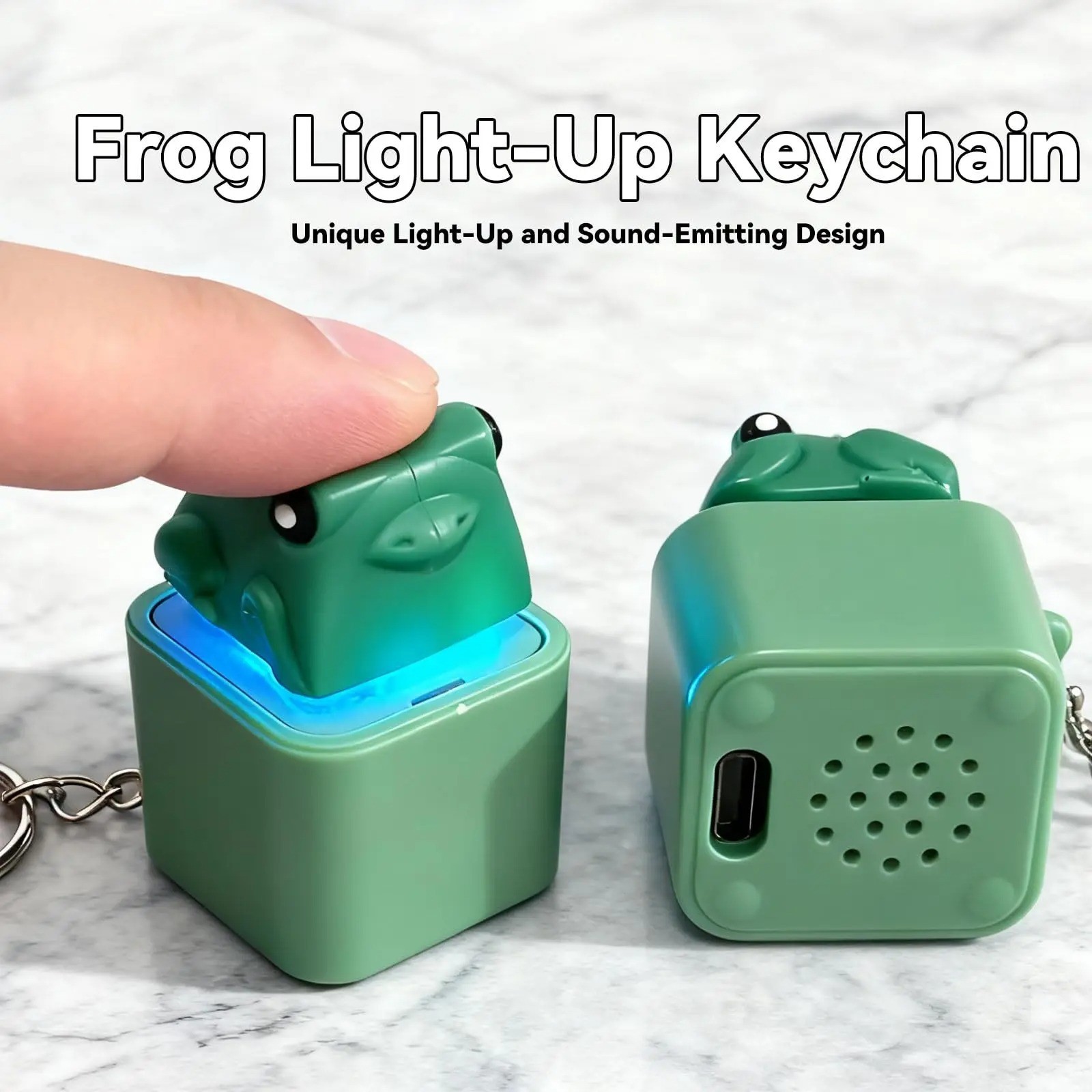 Frog Croaking Fidget Toy Adults Keyboard Clicker Frog Fidget Toys Fun Keychain