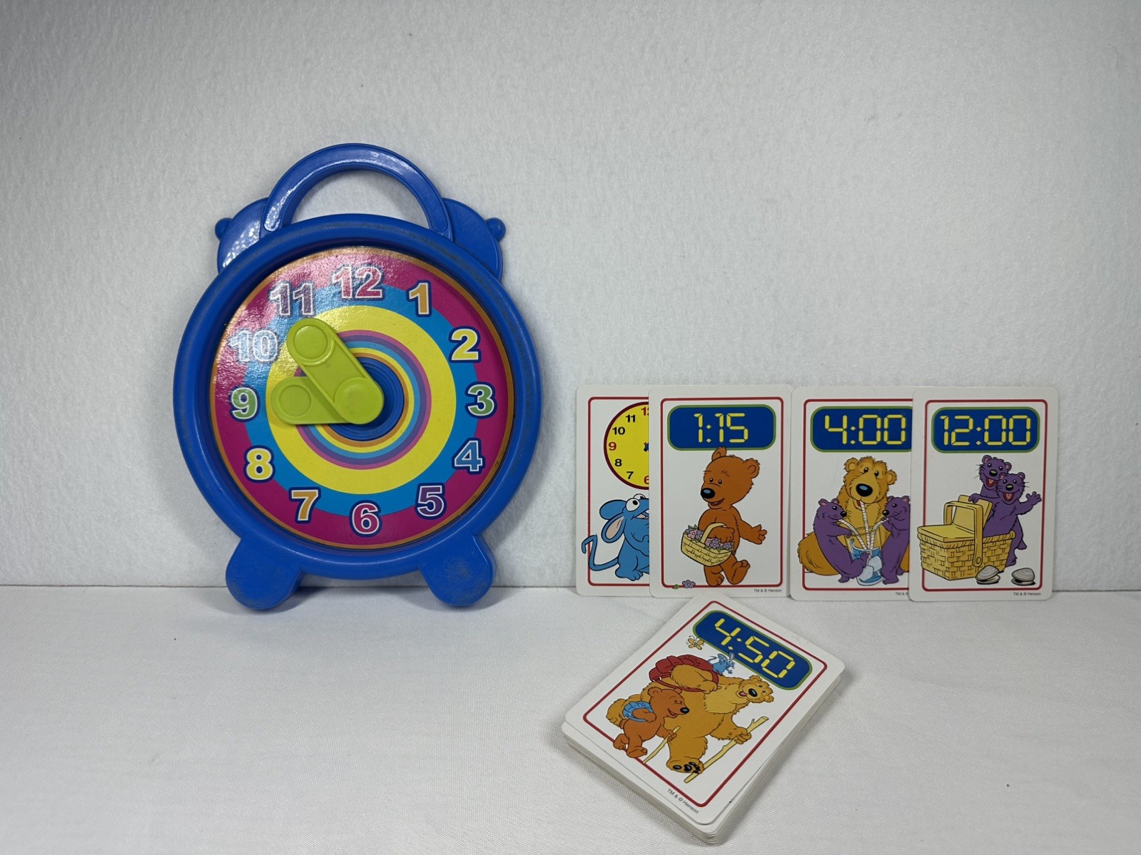 Bear in the Big Blue House Tell Time With Bear Learning Cards preloved Not Cmplt
