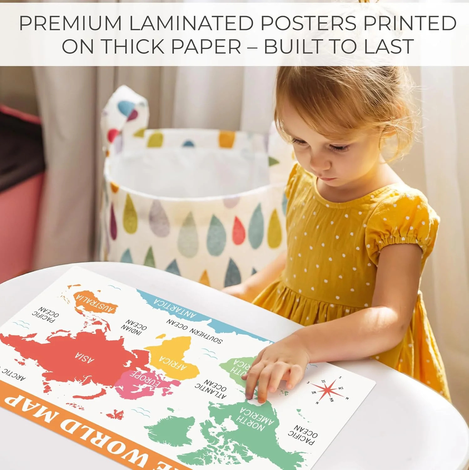 Fun Educational Posters for Toddlers – Set of 16 Easy to Read Learning Posters f