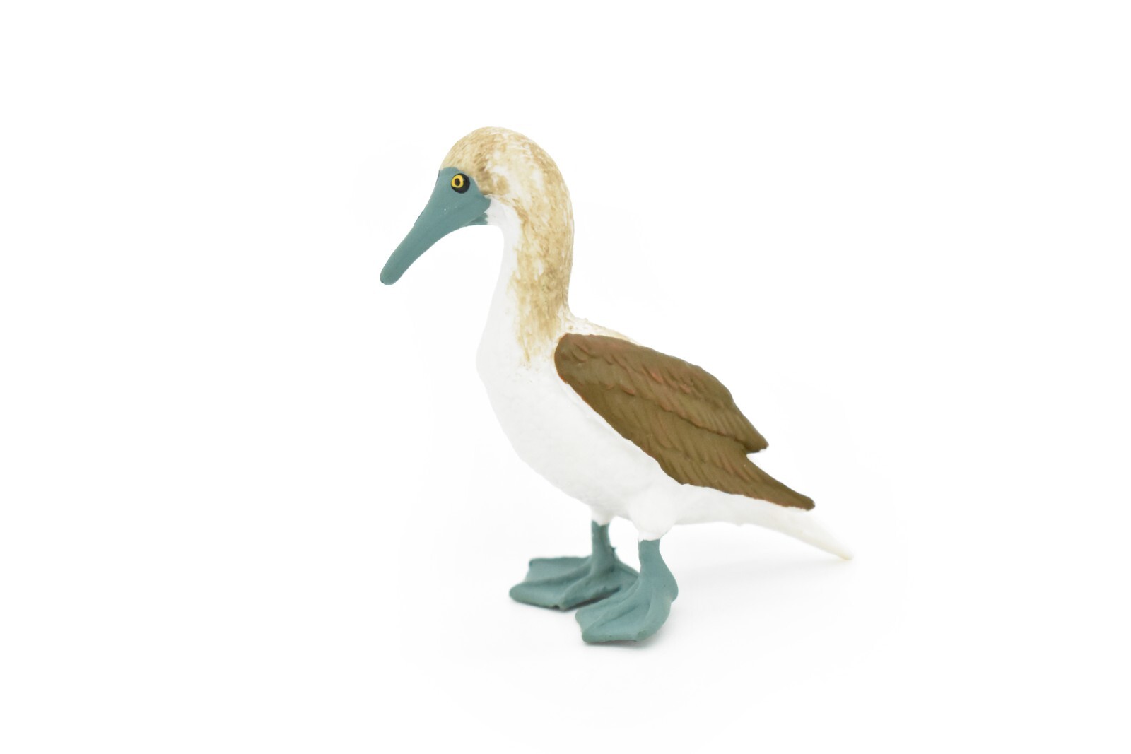 Blue Footed Booby, Bird, Very Realistic Rubber Model, Hand Painted Figurine 3″