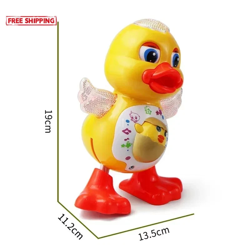Electric Dancing Duck Toy with Music, Blinking Eyes, Cute Gift for Kids
