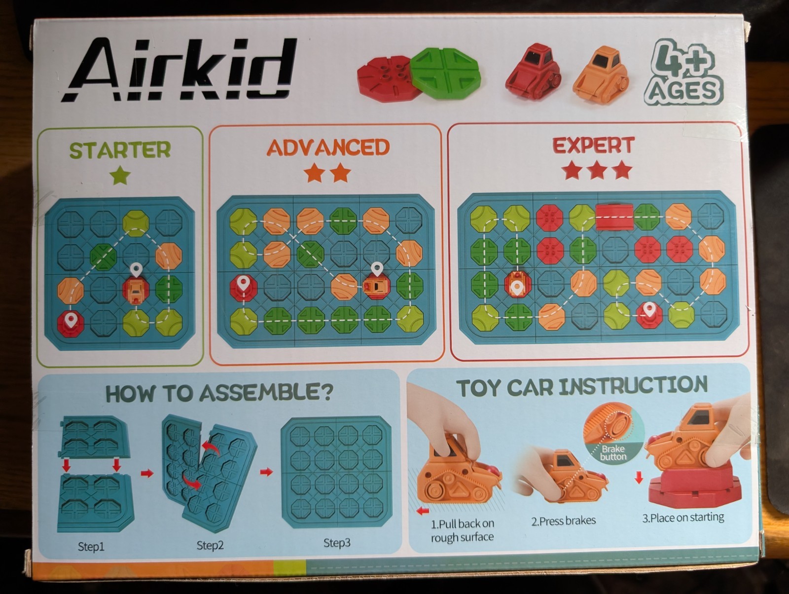 Airkid Puzzle Board Game STEM Educational Toy Logic Challenge 4+ Kids Interactiv