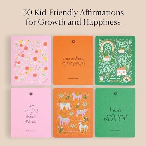 30 Positive Mindful Affirmation Cards for Kids with Display Stand Kids Edition
