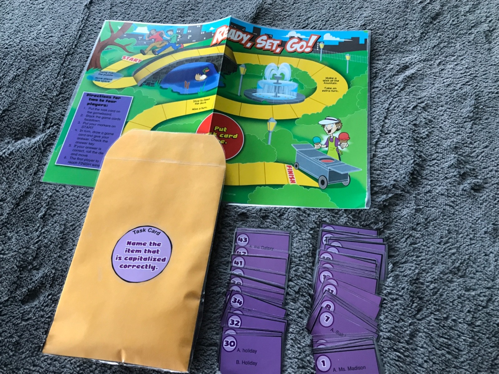 Ready Set Go! Capitalization lang arts teacher game resources 4th grade