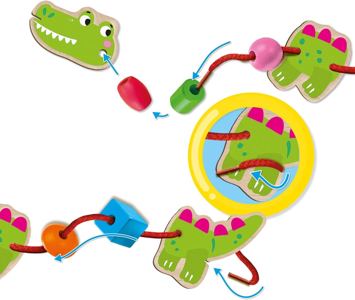 SES Creative 14800 Lacing animals with beads, Multiple, Large