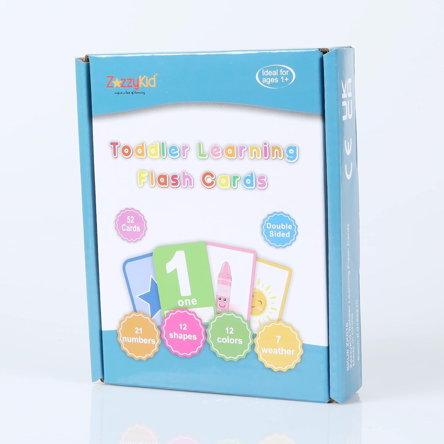 Durable Toddler Flash Cards – 52 Double-Sided Cards for Engaging Learning Play